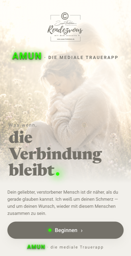 Die AMUN Trauer-App auf dem Handy